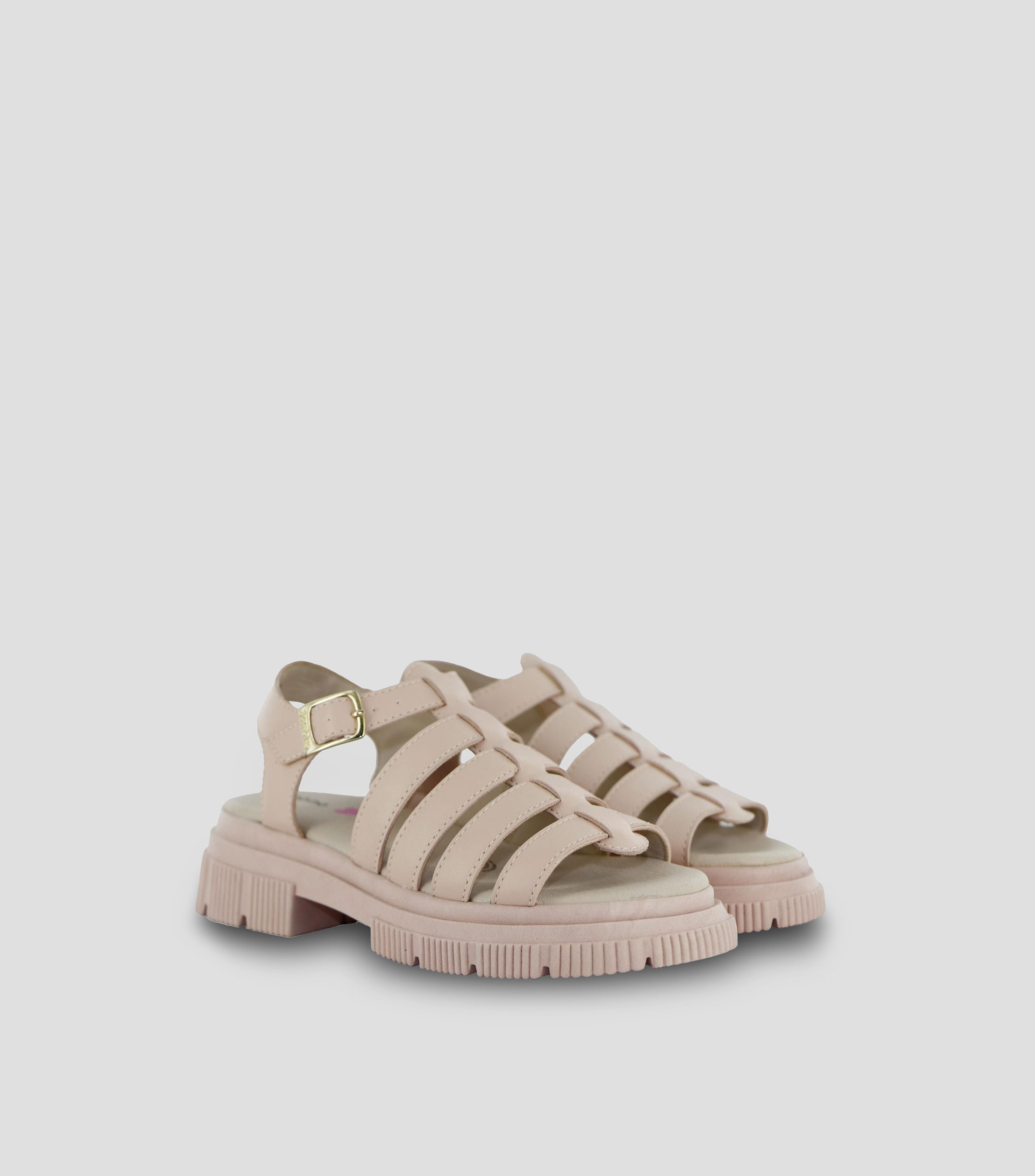 Sandalias con tacón bajo ancho Niña